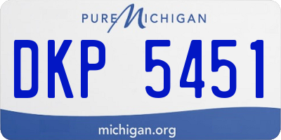 MI license plate DKP5451
