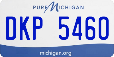 MI license plate DKP5460