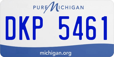 MI license plate DKP5461
