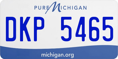 MI license plate DKP5465
