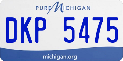 MI license plate DKP5475