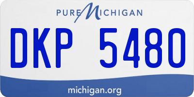 MI license plate DKP5480
