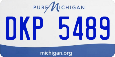 MI license plate DKP5489