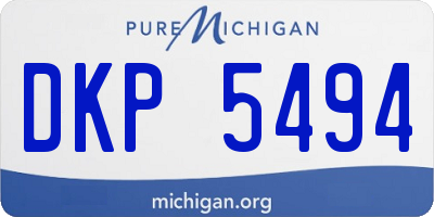 MI license plate DKP5494