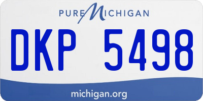 MI license plate DKP5498