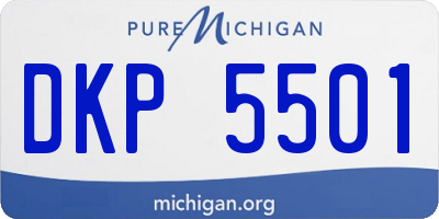 MI license plate DKP5501