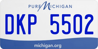 MI license plate DKP5502