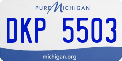 MI license plate DKP5503