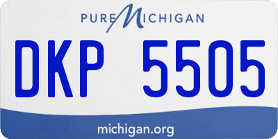 MI license plate DKP5505