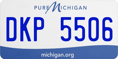 MI license plate DKP5506