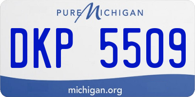 MI license plate DKP5509