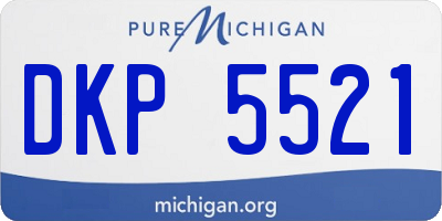 MI license plate DKP5521