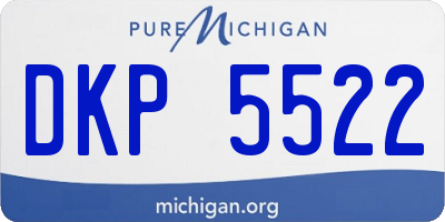 MI license plate DKP5522