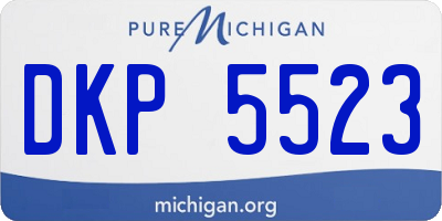 MI license plate DKP5523