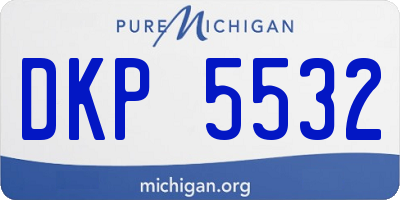 MI license plate DKP5532