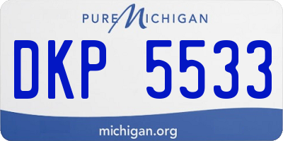 MI license plate DKP5533