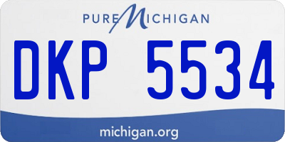 MI license plate DKP5534