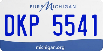 MI license plate DKP5541