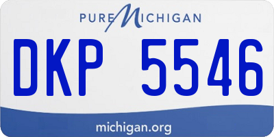 MI license plate DKP5546