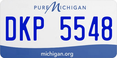 MI license plate DKP5548