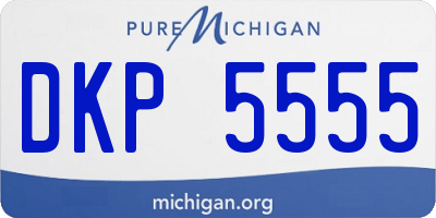 MI license plate DKP5555