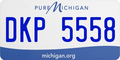 MI license plate DKP5558