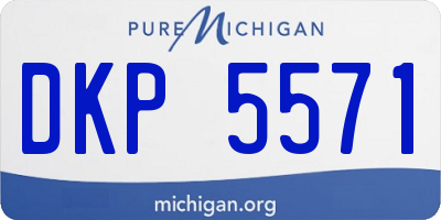 MI license plate DKP5571