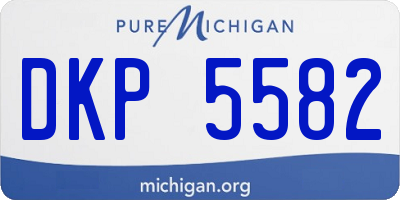 MI license plate DKP5582