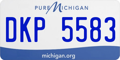 MI license plate DKP5583