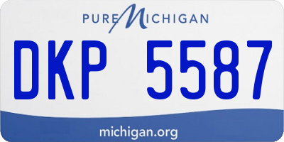 MI license plate DKP5587