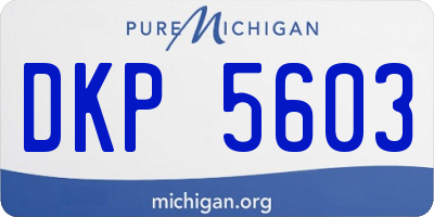 MI license plate DKP5603