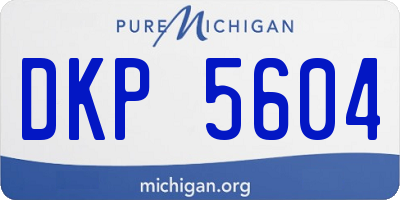 MI license plate DKP5604