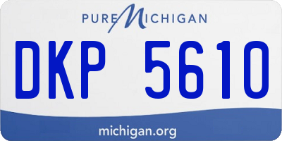 MI license plate DKP5610