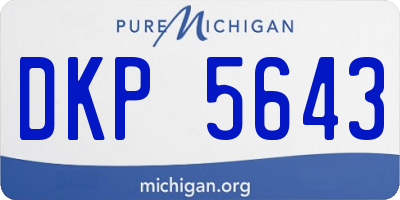 MI license plate DKP5643