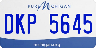 MI license plate DKP5645