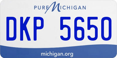 MI license plate DKP5650