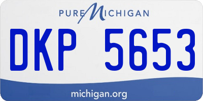 MI license plate DKP5653