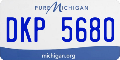 MI license plate DKP5680