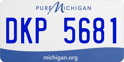 MI license plate DKP5681