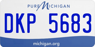 MI license plate DKP5683