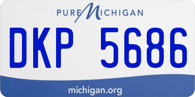 MI license plate DKP5686