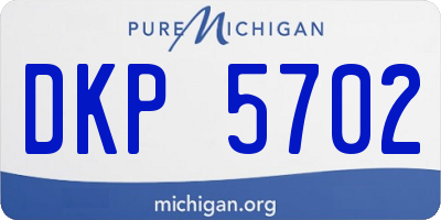 MI license plate DKP5702