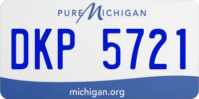 MI license plate DKP5721