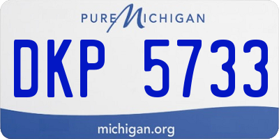 MI license plate DKP5733