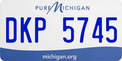 MI license plate DKP5745