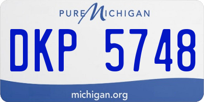 MI license plate DKP5748