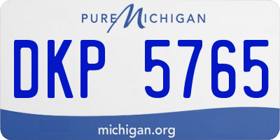 MI license plate DKP5765