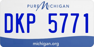 MI license plate DKP5771