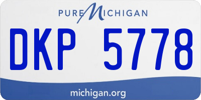 MI license plate DKP5778
