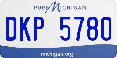MI license plate DKP5780